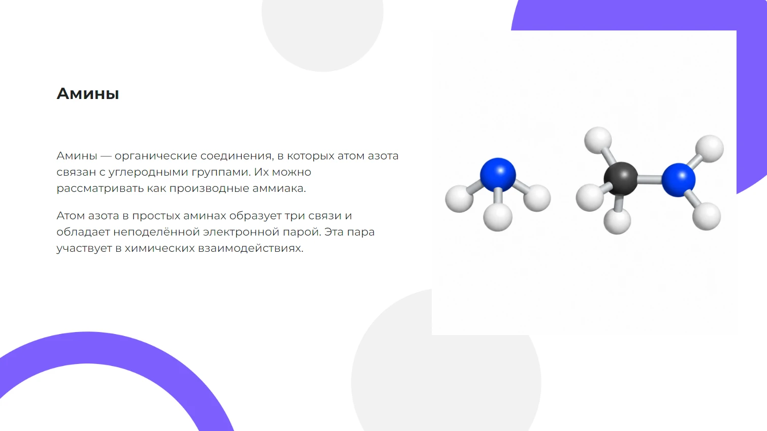 Амины - готовая презентация по химии