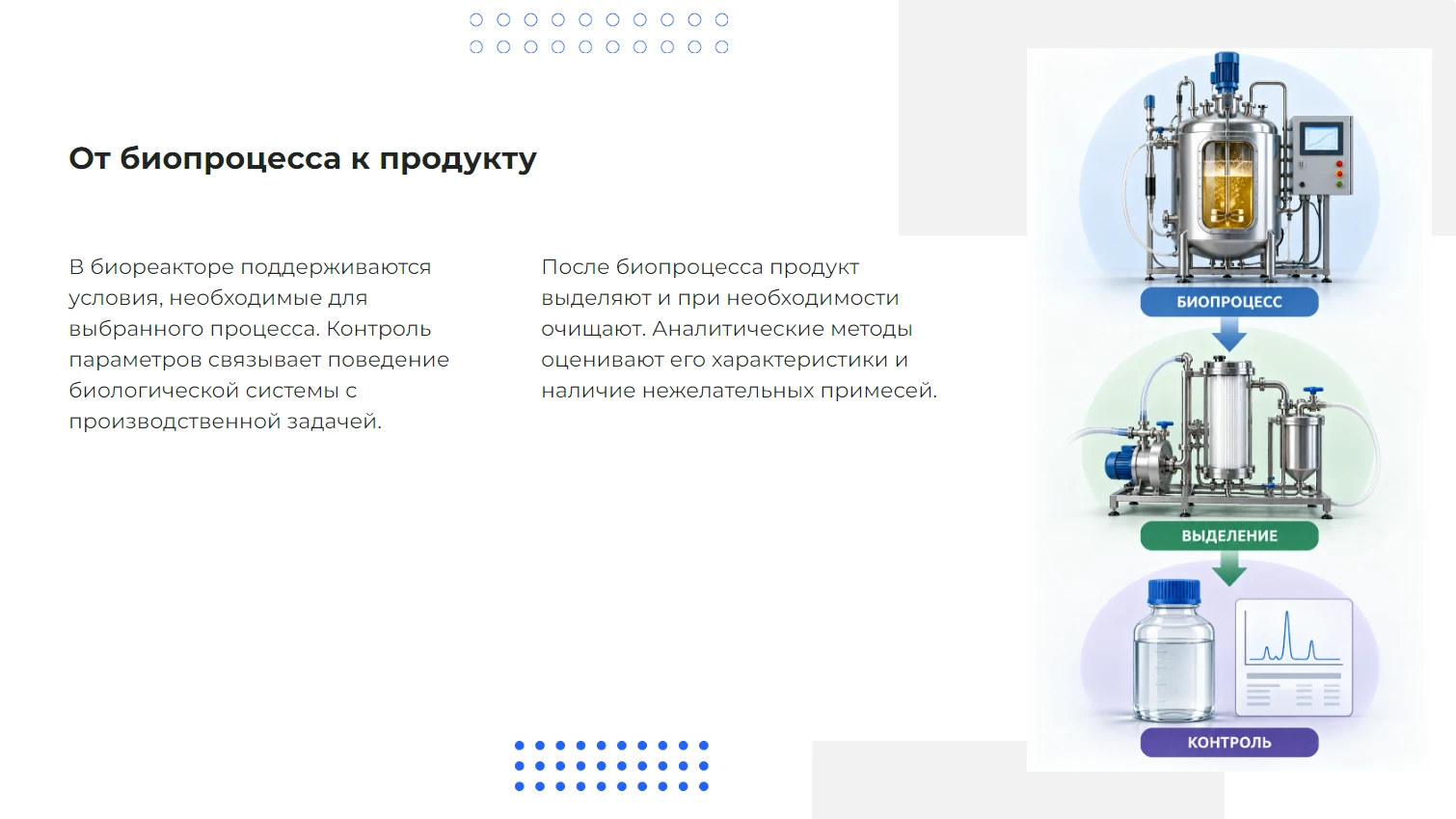 От биопроцесса к продукту