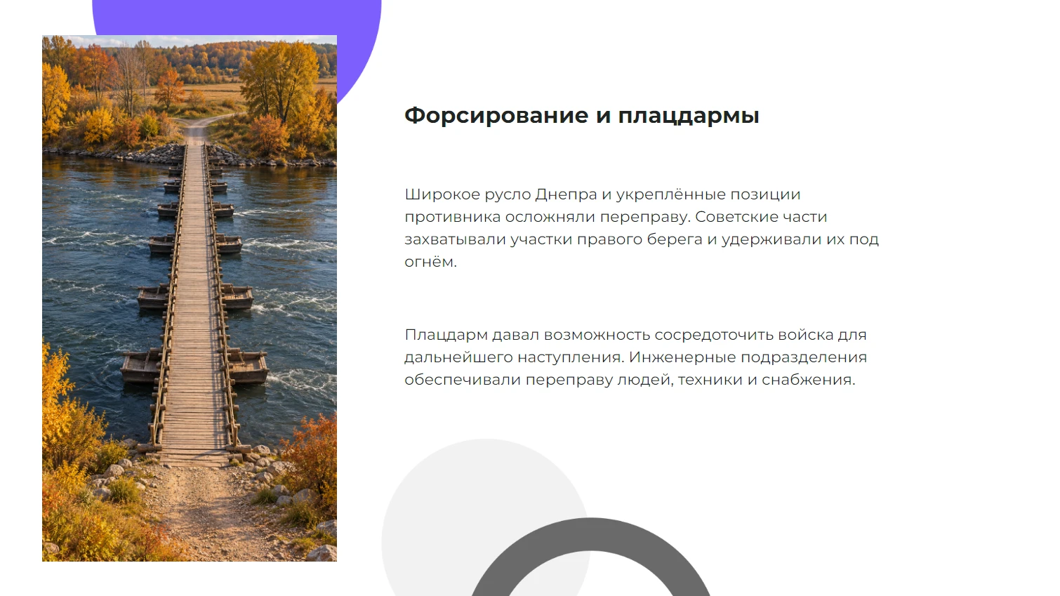 Форсирование и плацдармы