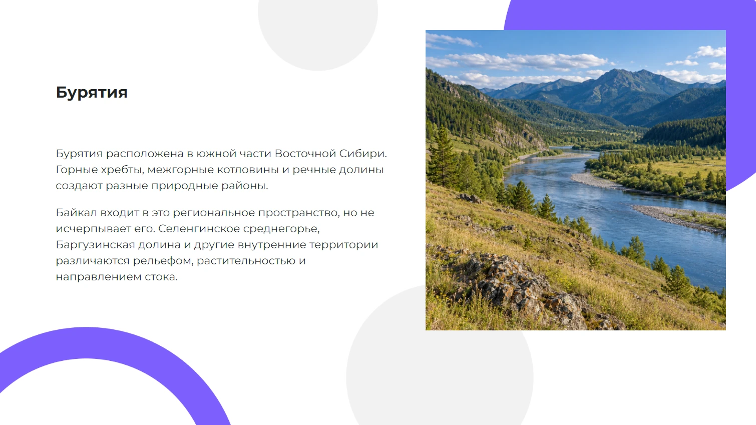 Бурятия - готовая презентация по географии