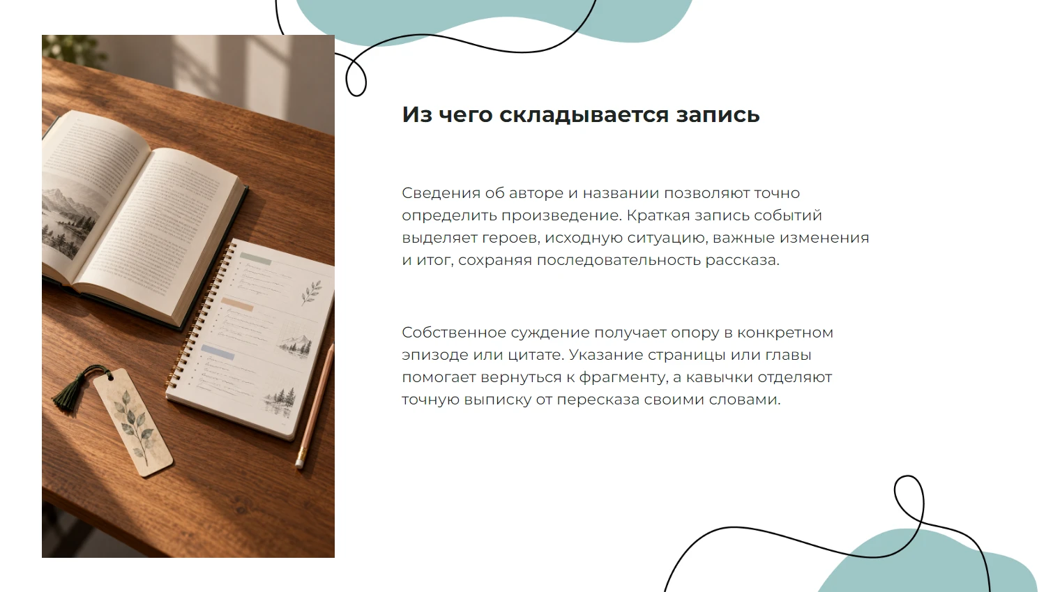 Из чего складывается запись