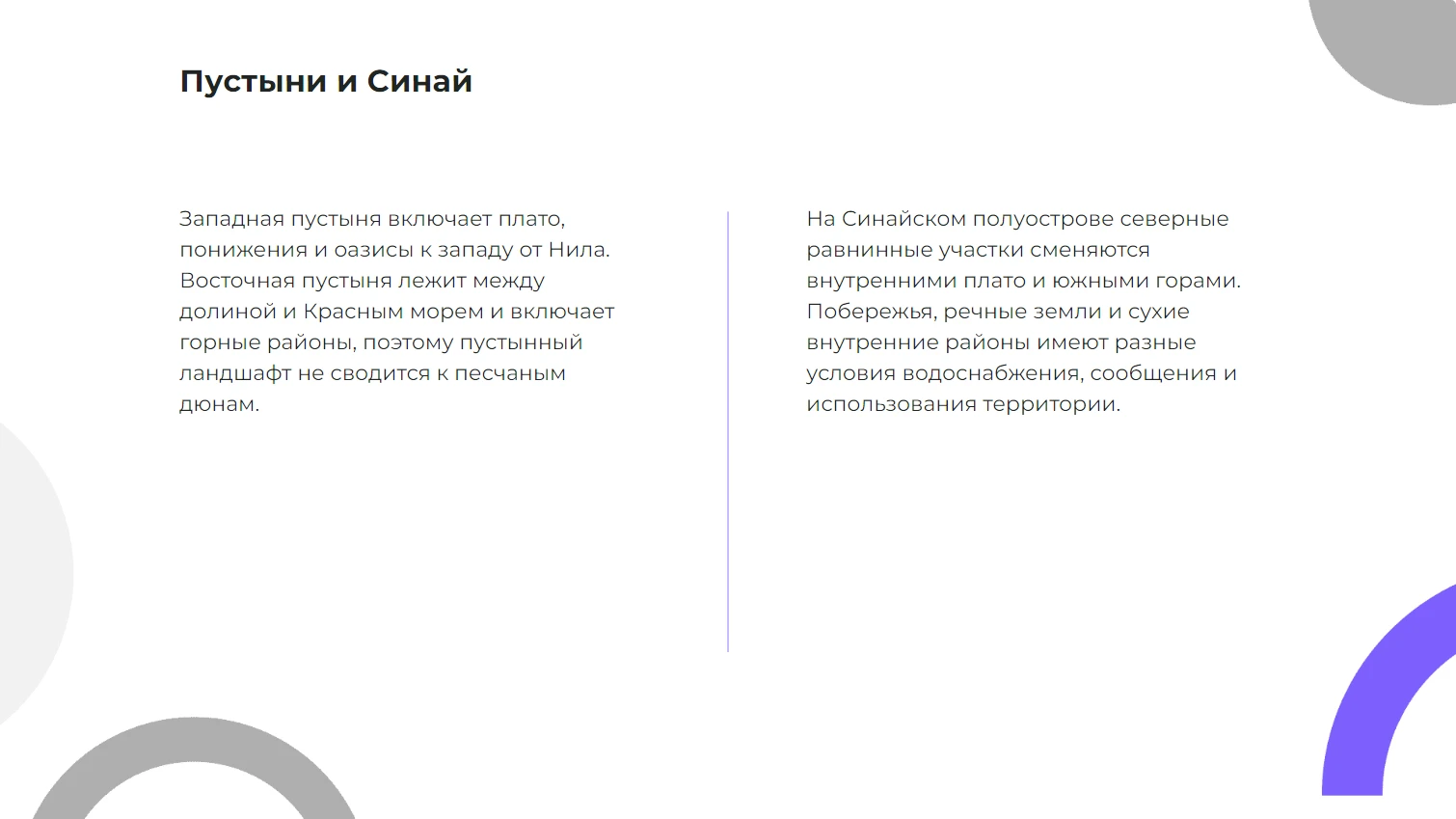 Пустыни и Синай