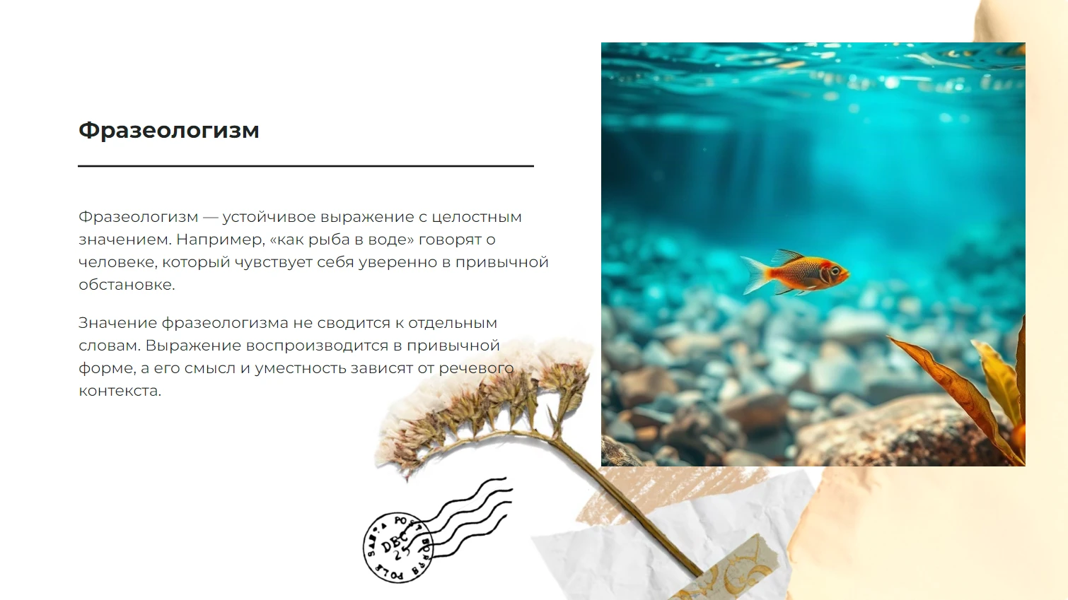 Фразеологизм - готовая презентация по русскому языку