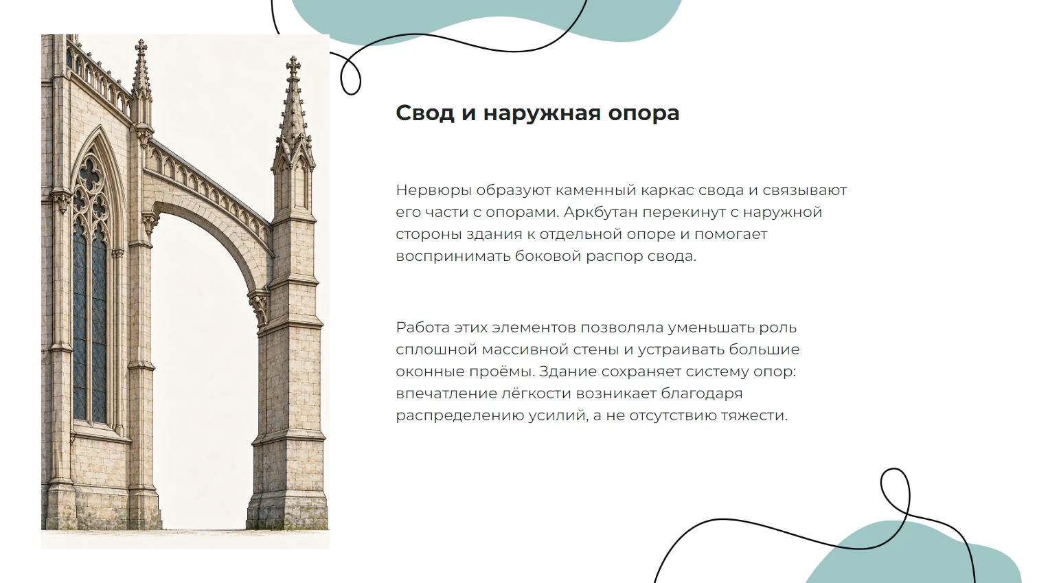 Свод и наружная опора