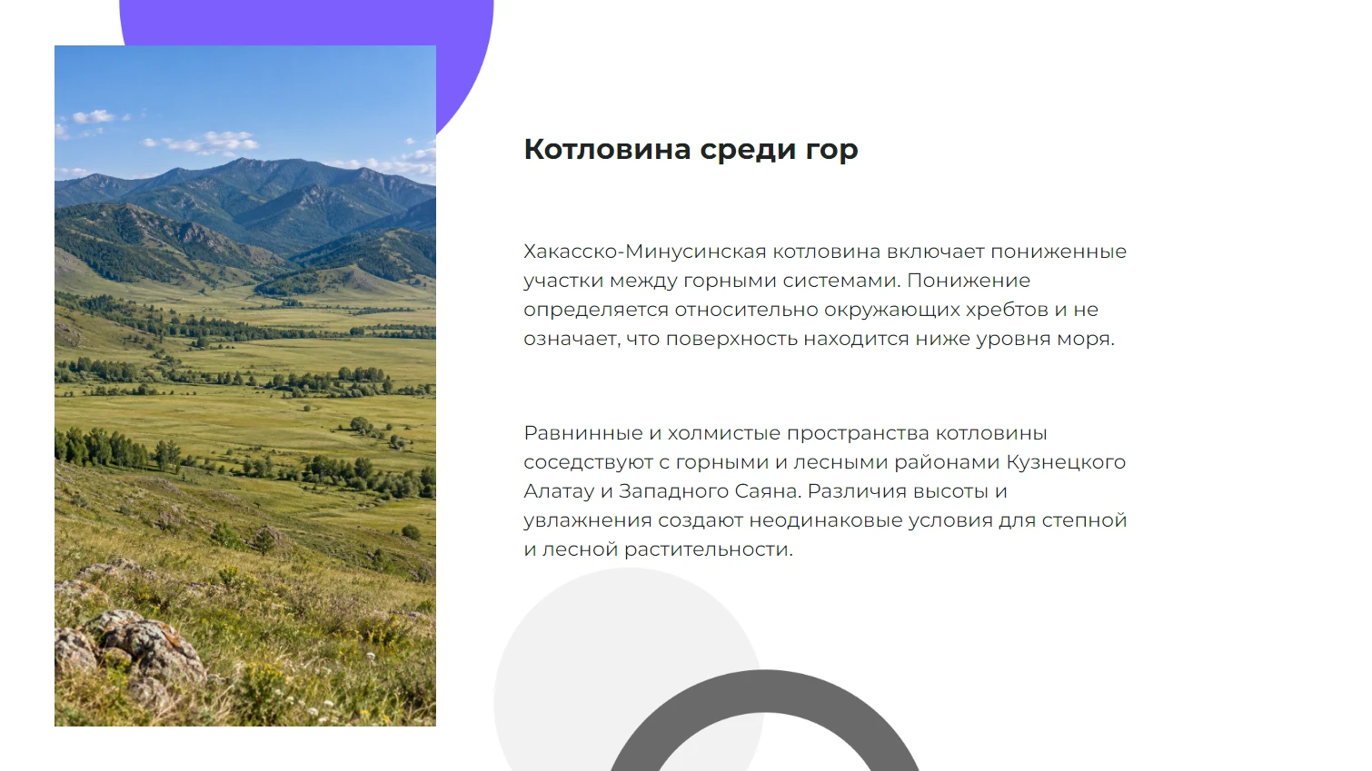 Котловина среди гор