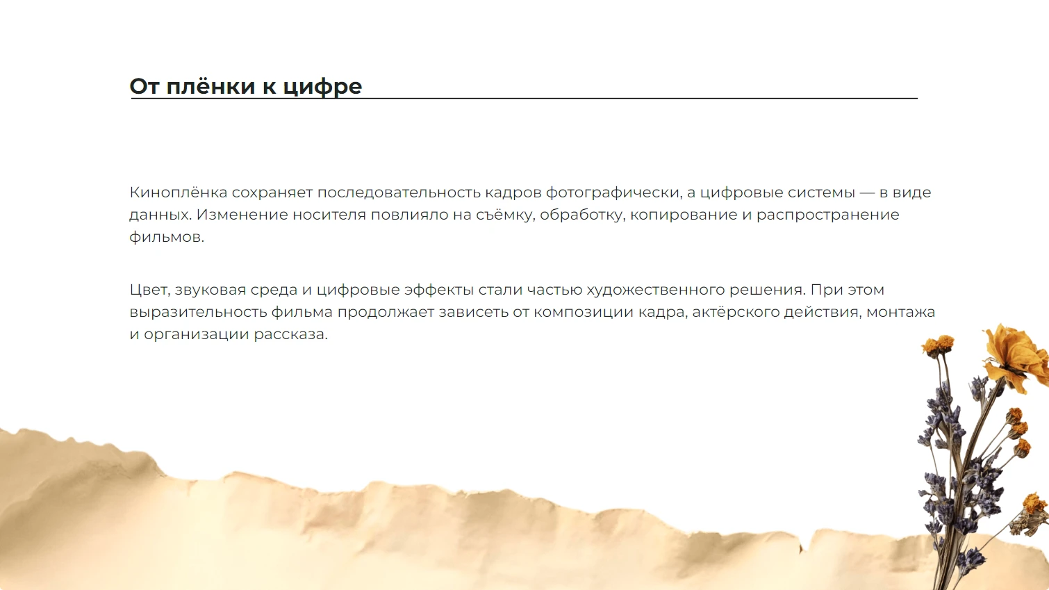От плёнки к цифре