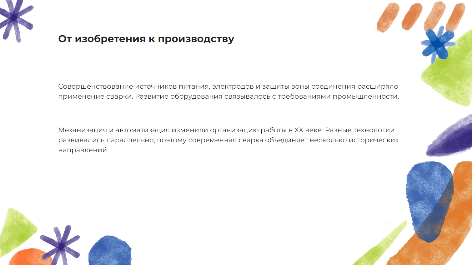От изобретения к производству