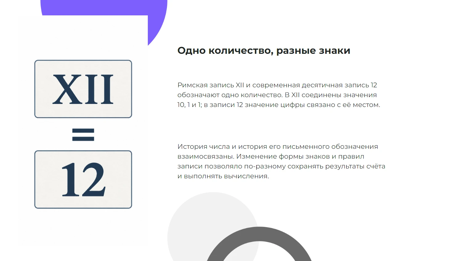 Одно количество, разные знаки