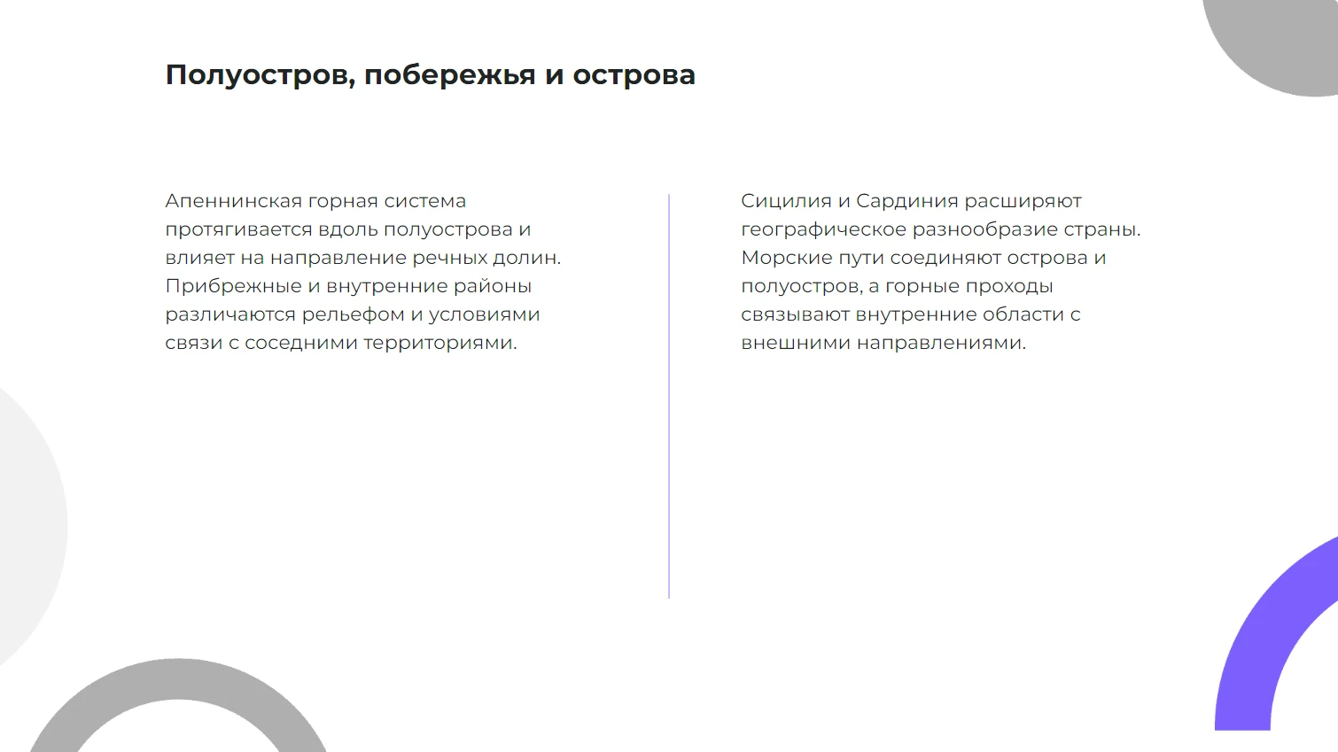 Полуостров, побережья и острова