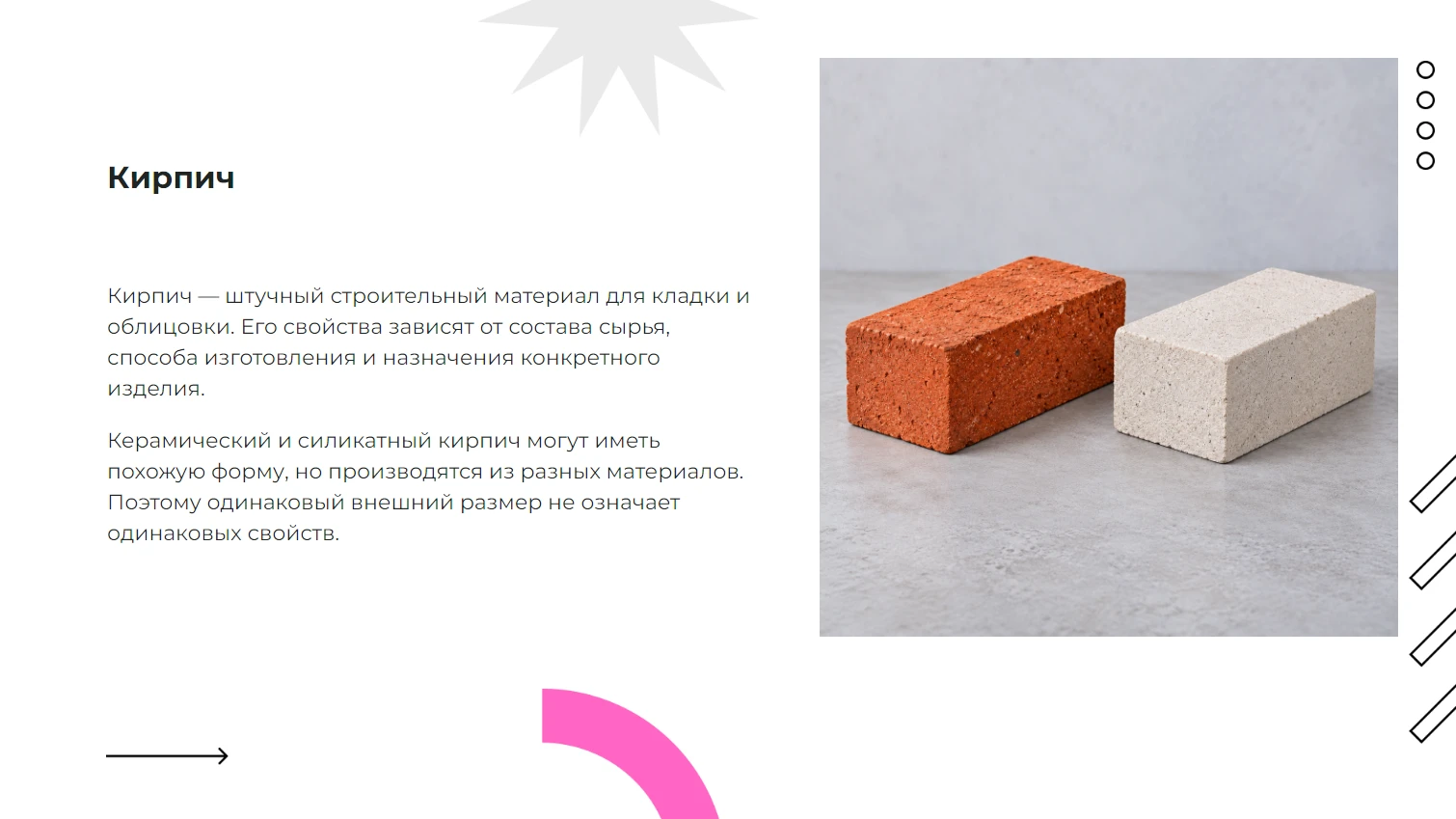 Кирпич - готовая презентация по технологии