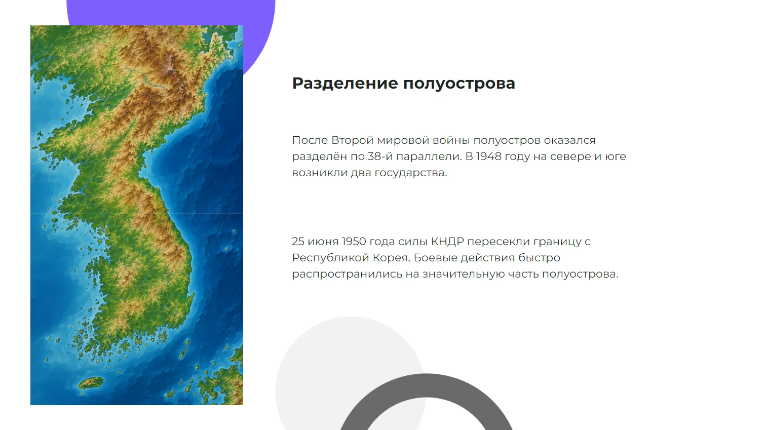 Разделение полуострова