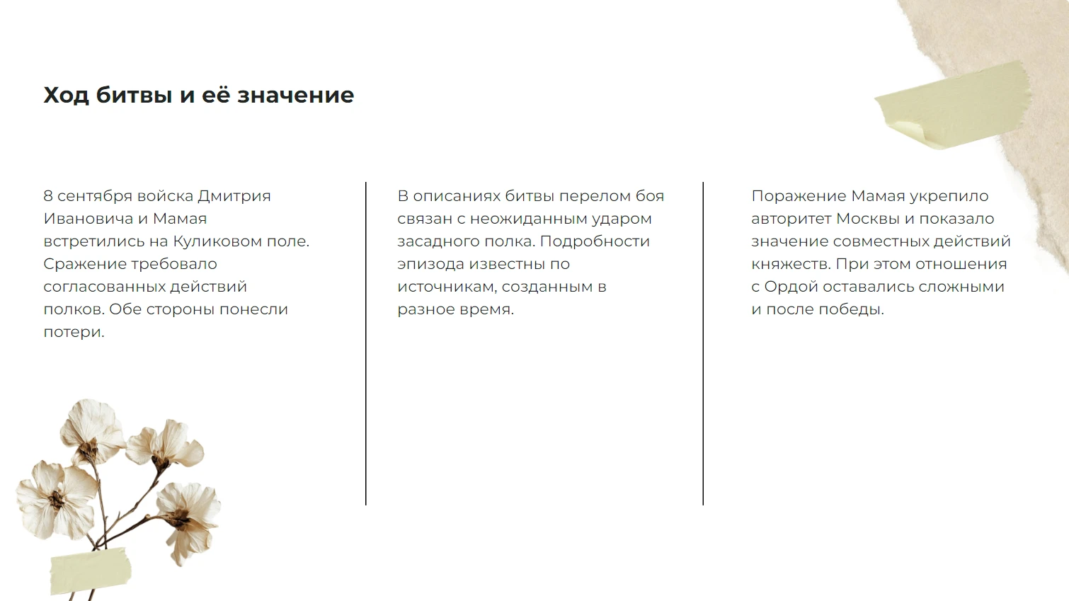 Ход битвы и её значение