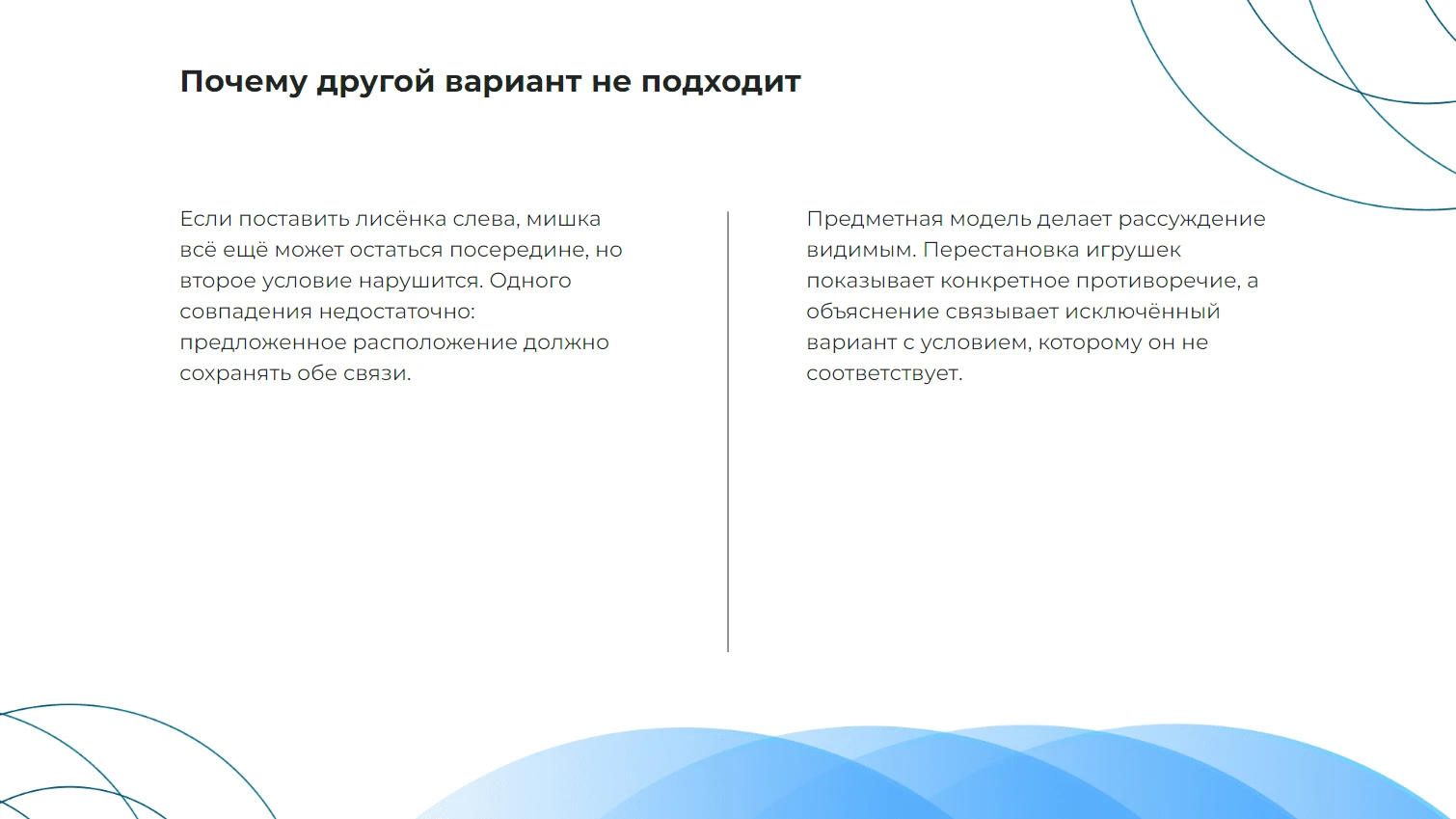 Почему другой вариант не подходит