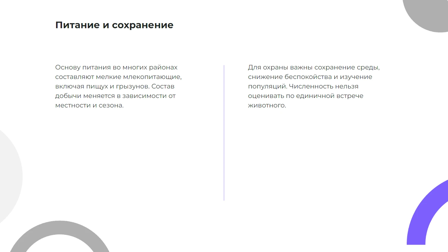 Питание и сохранение