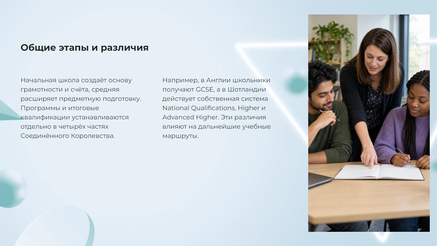 Общие этапы и различия