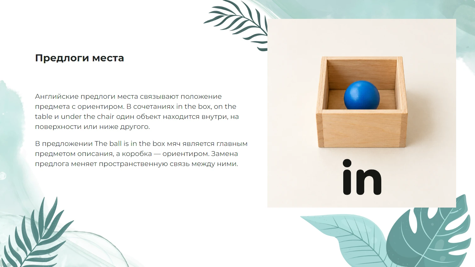 Предлоги места