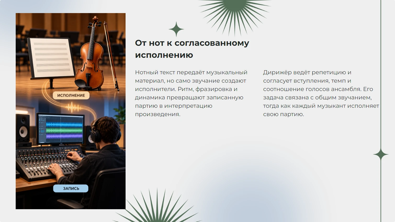 От нот к согласованному исполнению