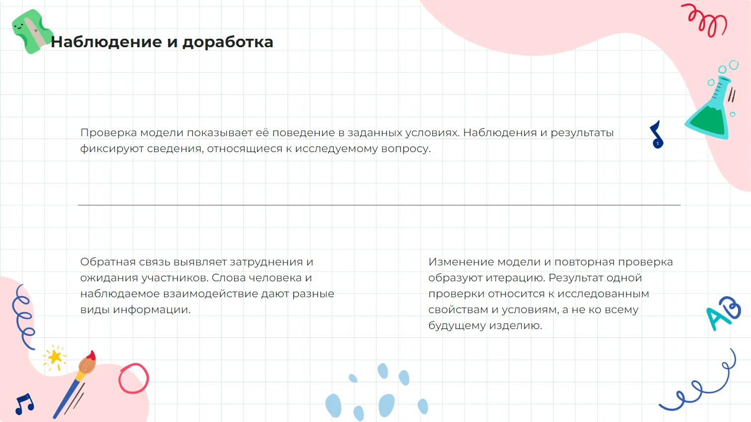 Наблюдение и доработка