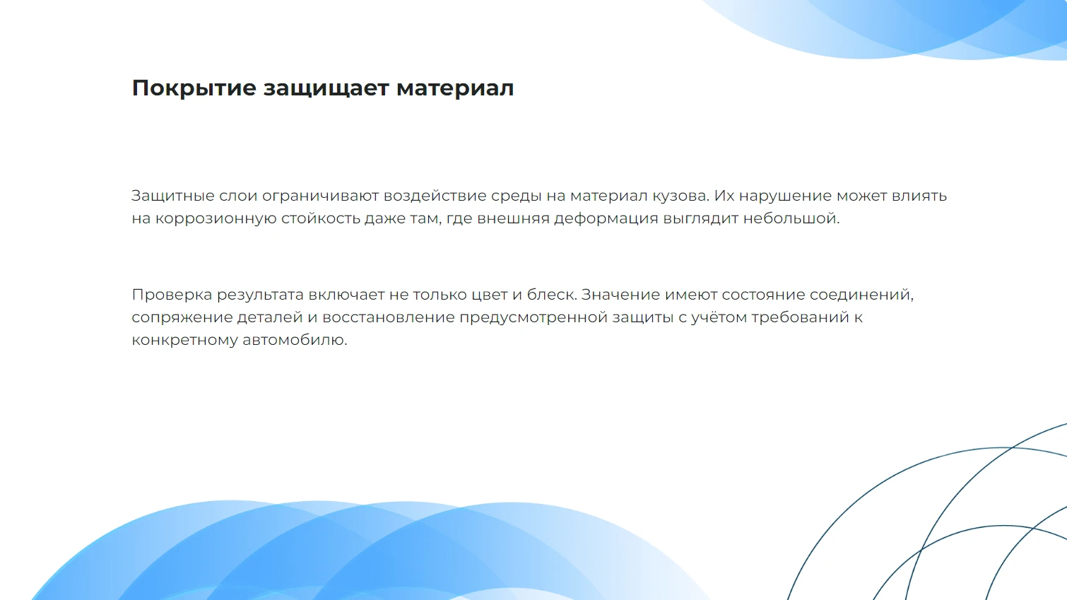 Покрытие защищает материал