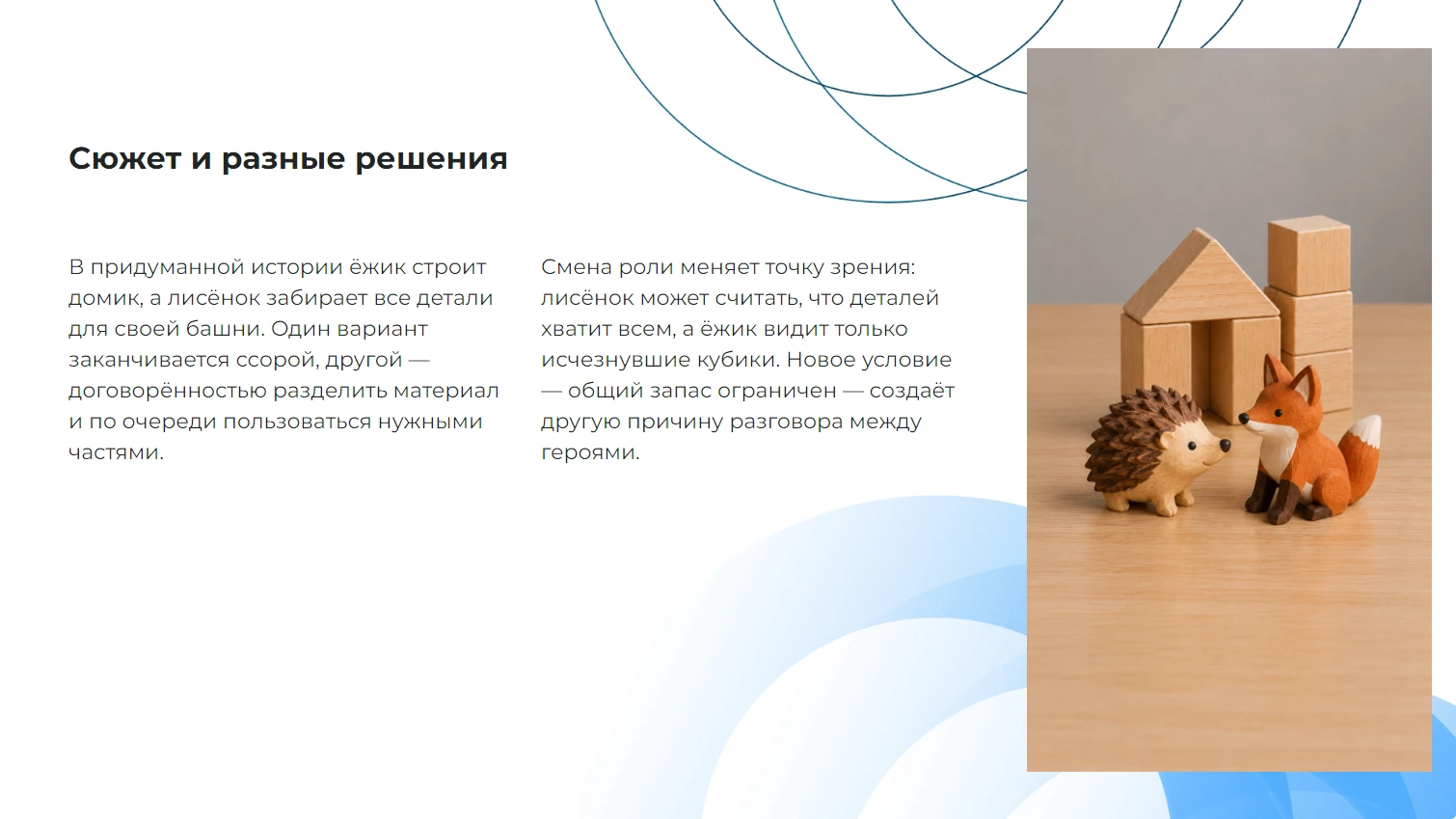 Сюжет и разные решения