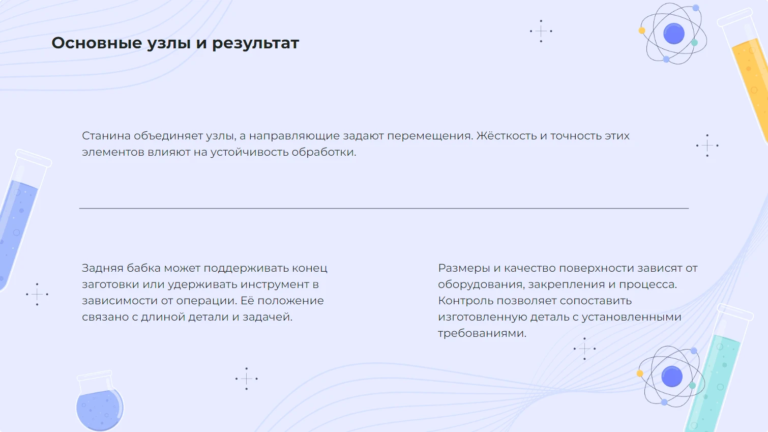 Основные узлы и результат