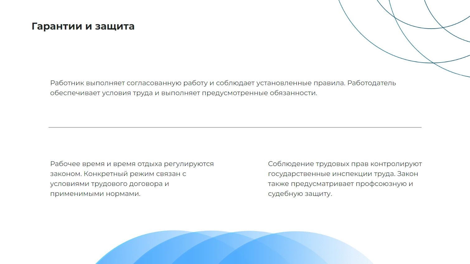 Гарантии и защита