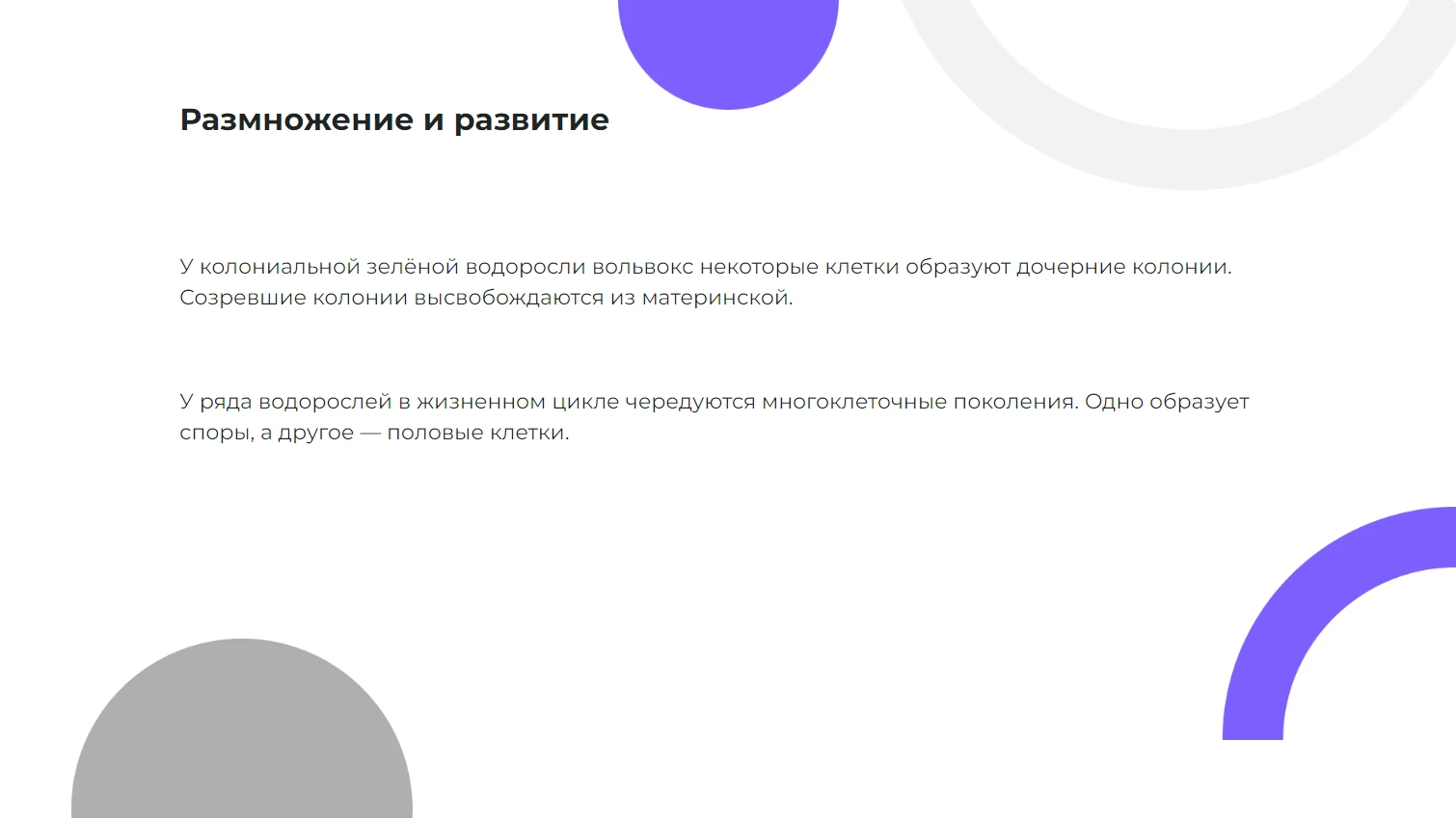 Размножение и развитие