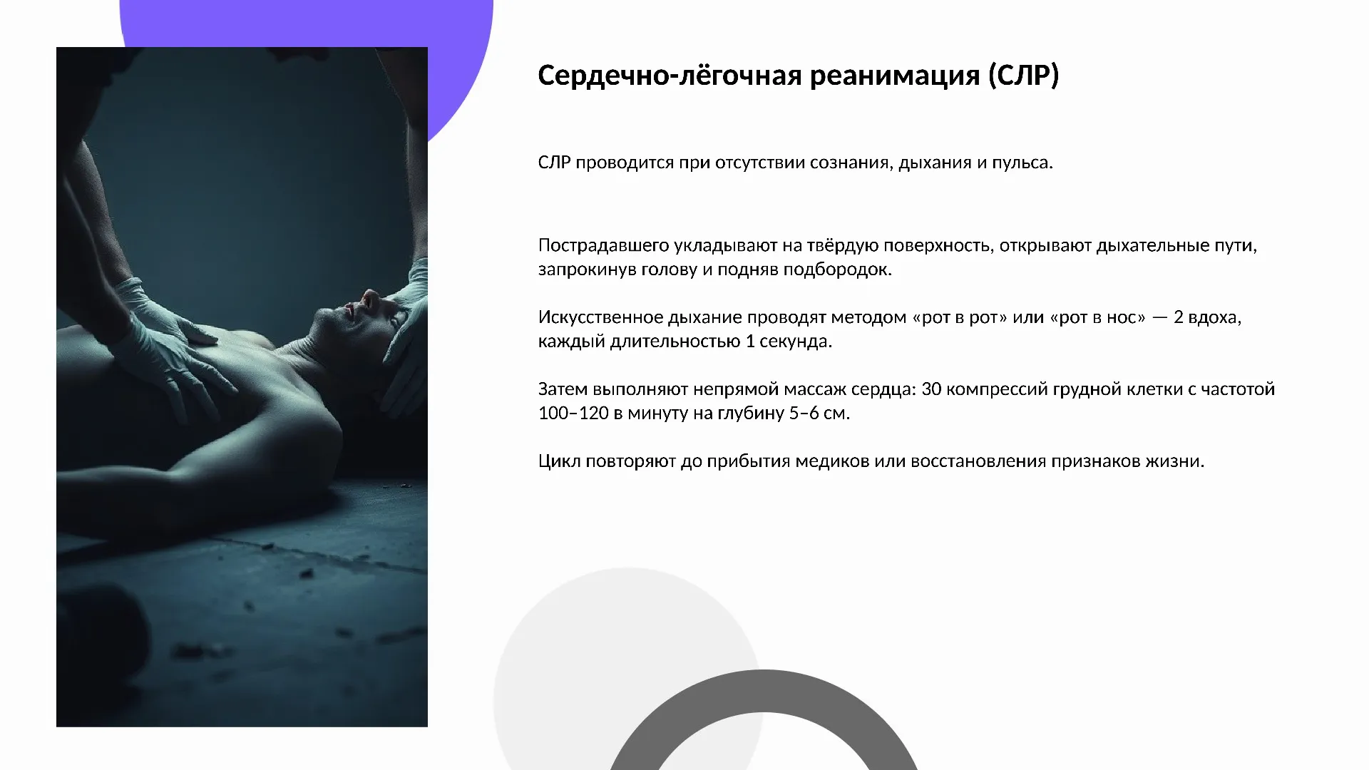 Сердечно-лёгочная реанимация (СЛР)