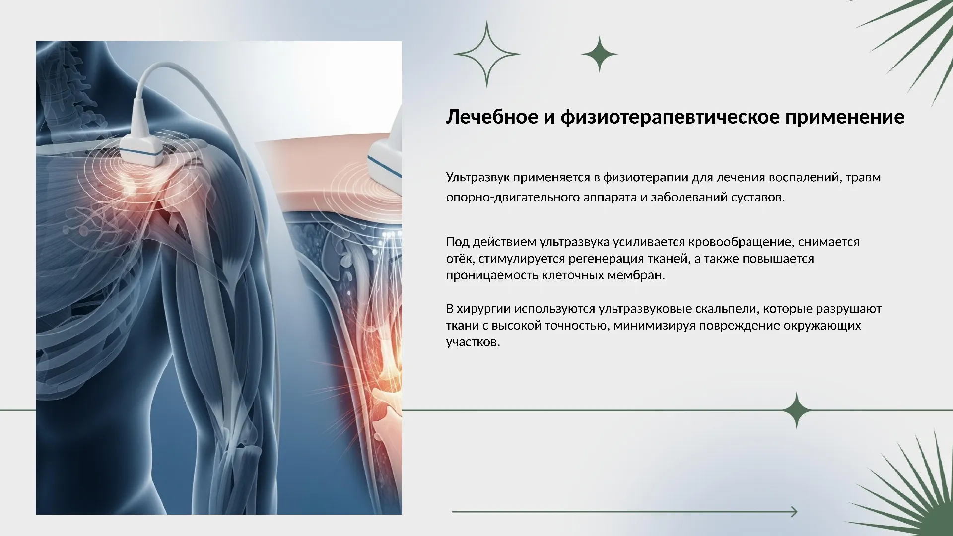 Лечебное и физиотерапевтическое применение