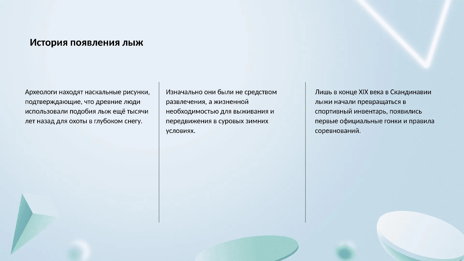 История появления лыж