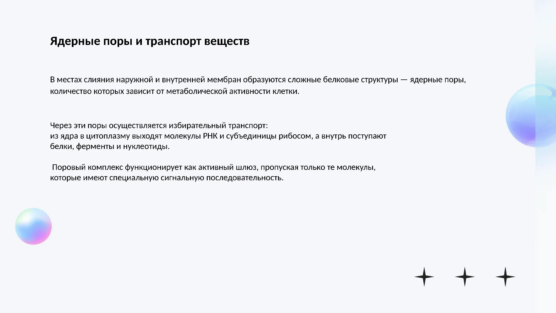 Ядерные поры и транспорт веществ