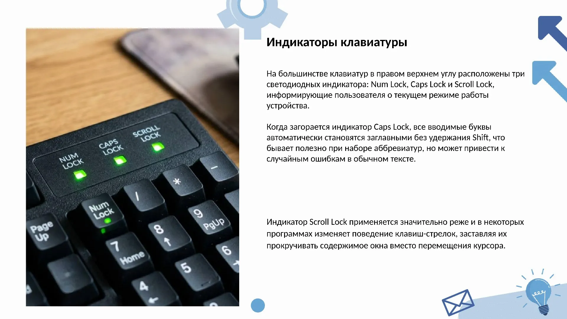 Индикаторы клавиатуры