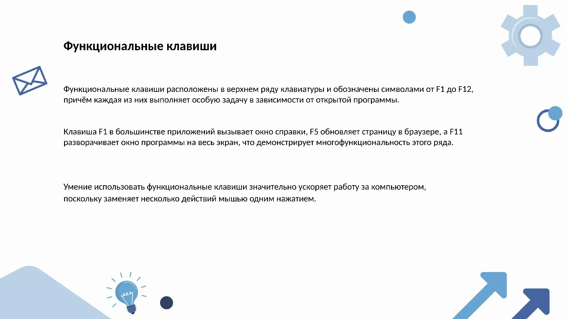 Функциональные клавиши