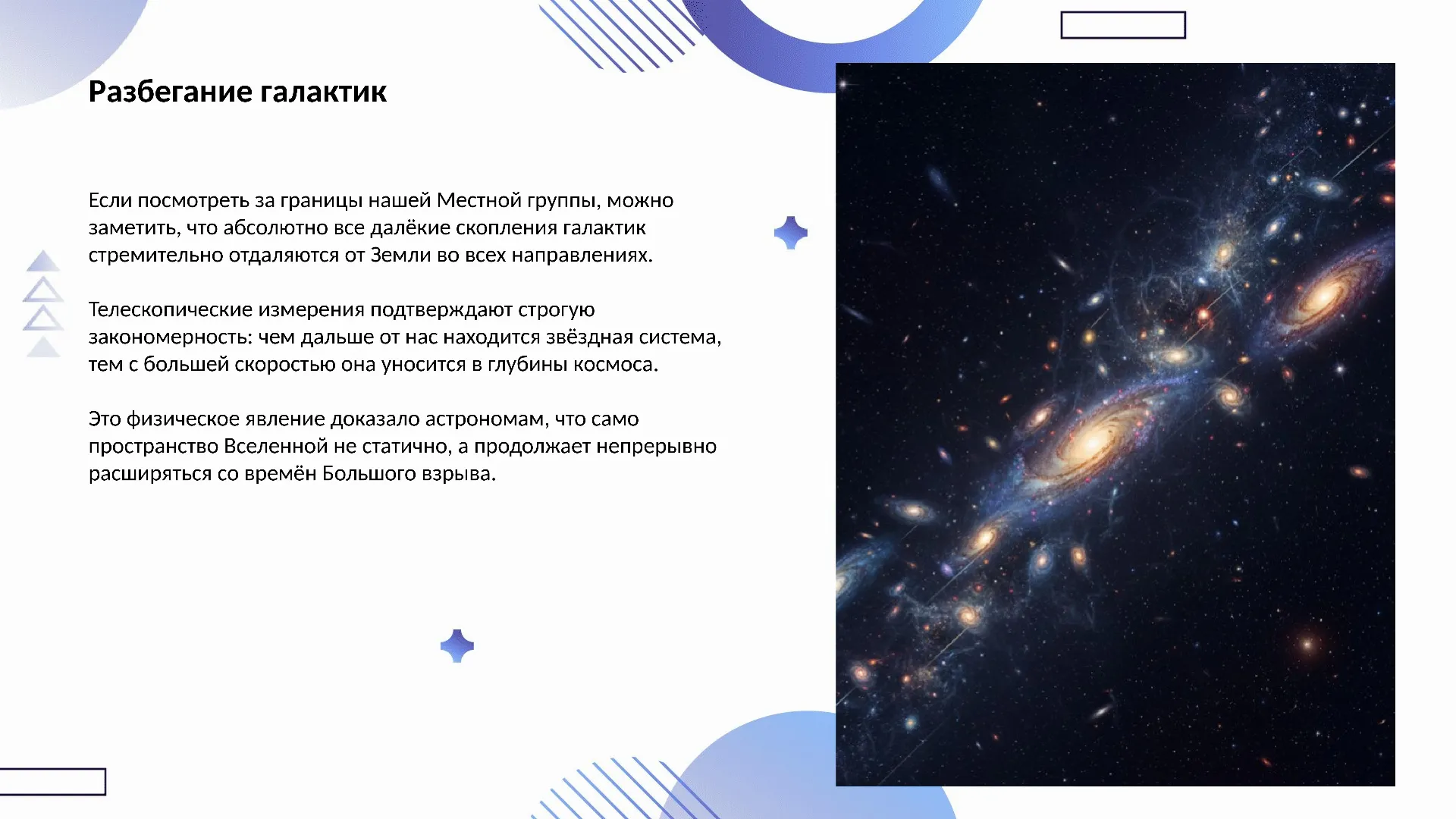 Разбегание галактик