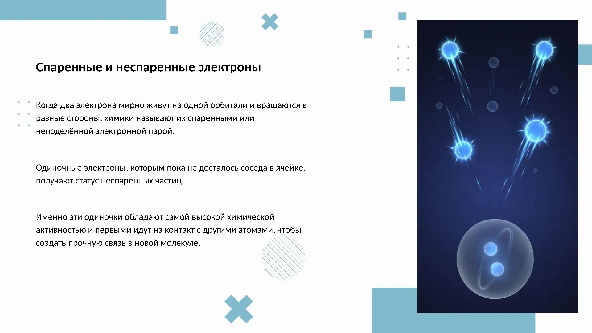 Спаренные и неспаренные электроны