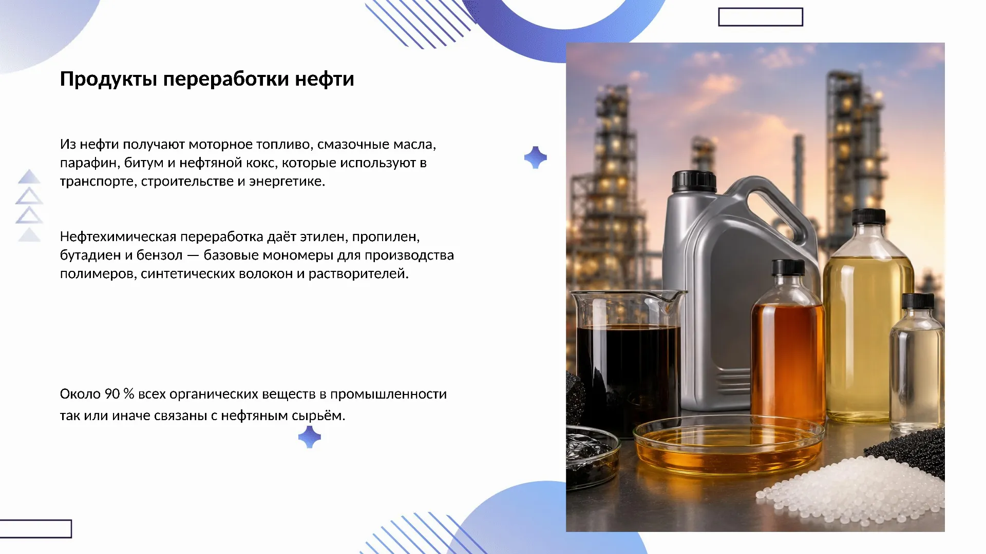 Продукты переработки нефти