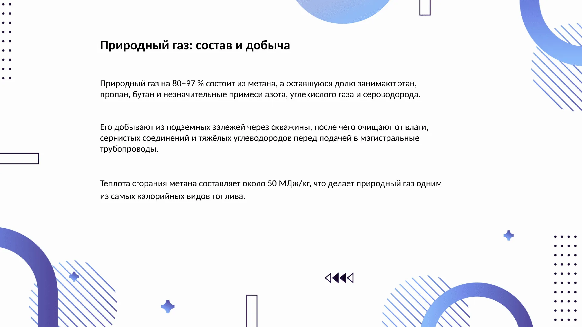 Природный газ: состав и добыча