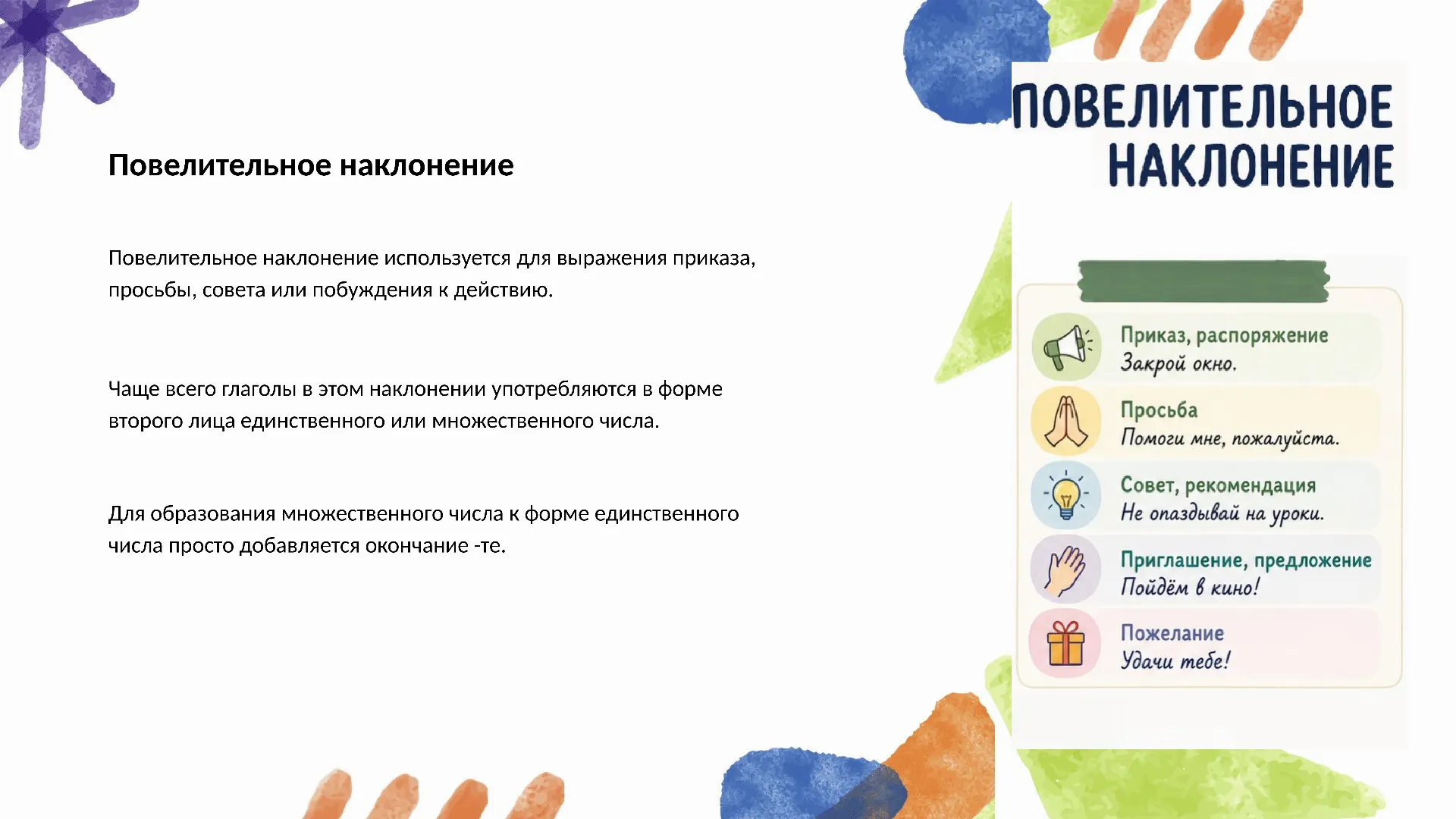 Повелительное наклонение