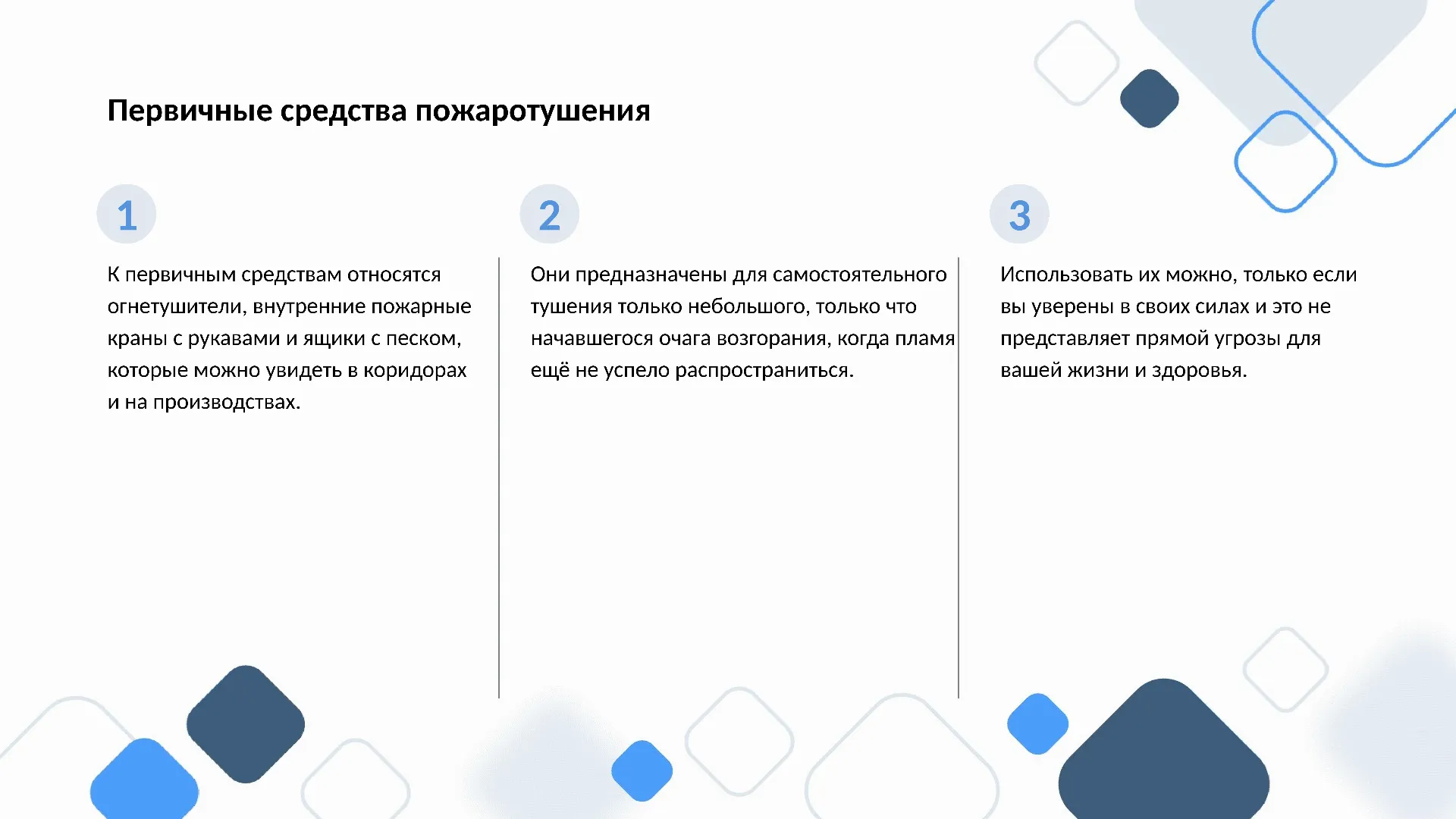 Первичные средства пожаротушения