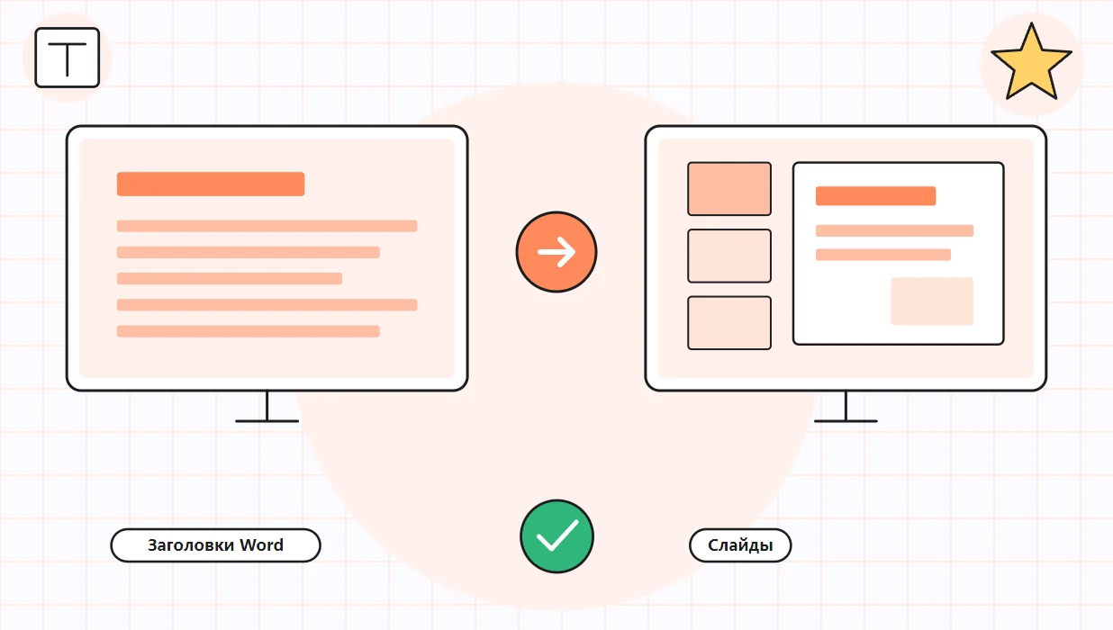 Преобразование документа Word с заголовками в слайды PowerPoint через импорт структуры